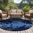 thumbnail image 5 of Retro Round Area&nbsp;Rug 8ft Starry Sky Night Forest Tree Shadows Pastoral Non-Slip&nbsp;Washable Circle Rugs Soft Felt Indoor Floor Mat for Bedroom Kitchen Living Room Bathroom, 5 of 9