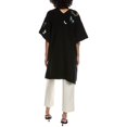 thumbnail image 2 of Valentino womens  Embroidered Wool Poncho, XL, Black, 2 of 3