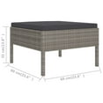 thumbnail image 6 of vidaXL Patio Furniture Set 2 Piece Patio Sectional Sofa with Table Poly Rattan, 6 of 25