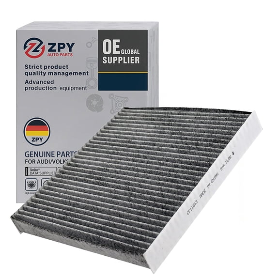 Cabin Air Filter With Activated Carbon, Compatible for Audi A3, Q3, S3, TT Quattro, and VW Atlas, GTI, Golf, Jetta, Tiguan, Replaces 5Q0819653, CUK26009