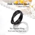 thumbnail image 5 of 18K Plated Interlocked Rolling Fidget Ring for Anxiety for Women and Men, Stainless Steel/Tricolor/Rainbow/Rose Gold/Black/Gold Stacking Ring, 5 of 6