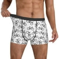thumbnail image 3 of Men's Boxer Briefs, Bike Pattern Traditional Soft Comfy Mens Underwear Boxer Briefs Breathable With Widen Waist, 3 of 7