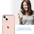 thumbnail image 4 of Jiahe Cover For iPhone 14,6.1 inchwith Support Wireless Charging,Slin Soft Shockproof Bling Glitter Transparent TPU Back Case Cover,Pink, 4 of 6