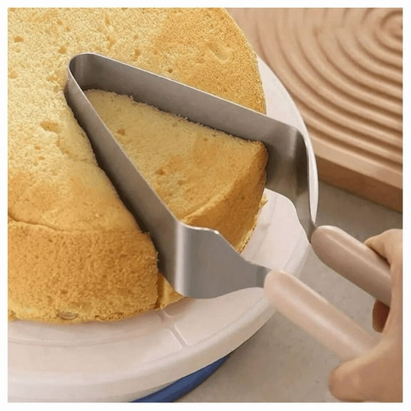 Professional Stainless Steel Cake Slicer - Triangle Cutter & Separator For Perfect Slices, Ideal For Desserts, Birthday Parties, Pizza & Cheesecakes