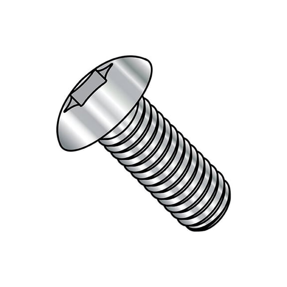 3/8"-16 x 1-1/2 in Torx Truss Machine Screw, Plain Stainless Steel, 100 PK