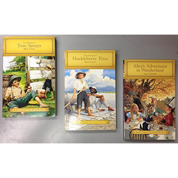 Pre-Owned 3/PACK - Junior Classics for Young Readers - Alice's Adventures in Wonderland, The Adventures of Huckleberry Finn, & The Adventures of Tom Sawyer Paperback