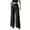 Black, variant on XFLWAM Women's Dress Pants Casual Work Business Trousers High Waist Straight Wide Leg Suit Pants with Pockets
