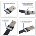 thumbnail image 6 of Chenyang CY Up Angled USB 2.0 Type-A Male to Female Extension Data Flat Slim FPC Cable for FPV and Disk and Scanner and Printer, 6 of 7
