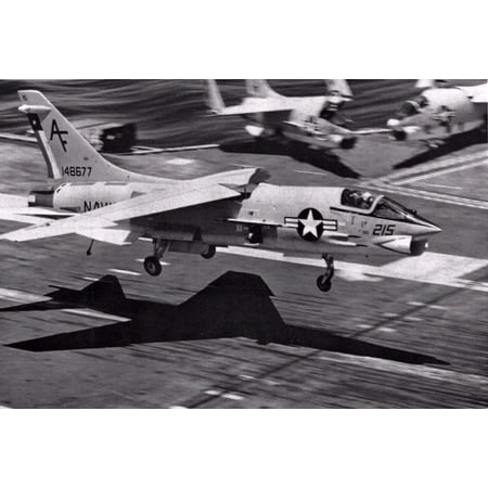 LAMINATED POSTER of U.S. Naval Reserve fighter squadron VF-202 Superheats landing on the aircraft carrier USS John F Poster Print 24 x