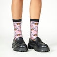 thumbnail image 4 of Naloa Pink Butterfly Daisy Kids Socks Unisex Kids and Toddlers' Crew Socks, ,1 Pairs, 4 of 5