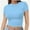 Aqua, variant on Women's Short Sleeve Crop Tops Crew Neck T Shirt Sexy Tee
