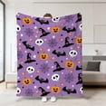 thumbnail image 6 of BSJJY Printed Halloween Fleece Throw Blanket, Soft Warm Flannel Couch Cover for Sofa Bed, Lightweight Decorative Nap Blanket All Season, 59x78.7 Inch, 6 of 8