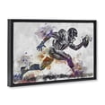 thumbnail image 2 of Stupell Industries Contemporary Endurance Football Sprint Black Floating Frame Canvas Art, 25 x 17, by Creative Studio, 2 of 8