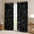 thumbnail image 2 of Manfei Mystic Astrology Kids Black Out Curtains, Outer Space Planet Curtains Pack of 2 (42x63 Each), Black White Cartoon Bedroom Curtains, Living Room Curtains Decor, 2 of 6