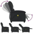 thumbnail image 4 of vidaXL Electric Massage Recliner Chair Black Real Leather, 4 of 5