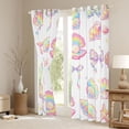 thumbnail image 3 of Manfei Colorful Gradient Bow Blackout Curtains,Rainbow Conch Stars Window Curtains Pack of 2 (38x45 Each), 3 of 6