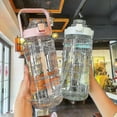 thumbnail image 2 of Botellas de agua portátiles de gran capacidad de 2l, jarra de agua para fitness con marcador de tiempo (hy), 2 of 3