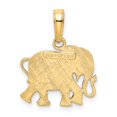 thumbnail image 3 of 14K Yellow Gold Charm Pendant Themed 19 mm 16 Textured Elephant, 3 of 4