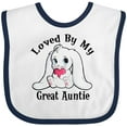 thumbnail image 3 of Inktastic Loved by My Great Auntie Bunny Rabbit Boys or Girls Baby Bib, 3 of 4