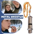 thumbnail image 2 of Sifflet d'Urgence, Sifflet de Survie à Grand Volume en Acier Inoxydable, Sifflet de Sécurité à Double Tube Bruyant pour Camping, Randonnée, Alpinisme, Entraîneur, Arbitrage en Plein Air, 2 of 6