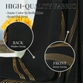 thumbnail image 3 of ZOPZO Thermal Blackout Curtains 2 Panels, Black, 52W x 95L Inch, Golden Wave Pattern Room Darkening Drapes for Apartment or Bedroom, 3 of 6