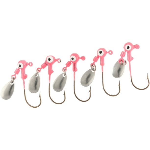 LuckEStrike Crappie Magic Round Jig Heads w/Spinner Fishing Lures 5