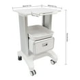 thumbnail image 6 of Heavy Duty Salon Trolley Cart, Mobile Utility Cart with Tray, 220lb Capacity Trolley for Beauty Clinic Dental, 360° Swivel Casters Tool Storage Organizer, 6 of 18