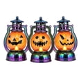 thumbnail image 3 of Halloween Pumpkin Lantern Night Light, Portable Handheld LED Decor with Warm Glow for Table Window Display, 3 of 4