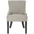 thumbnail image 3 of SAFAVIEH Lotus 19''H KD Side Chair Set of 2 Flat Black Nail Head Taupe Linen, 3 of 7
