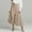 *Khaki, variant on Binmer Women's Linen High Waisted A Line Midi Skirt,Casual Button Front Flared Skirt for Work Black,Women's Plus L