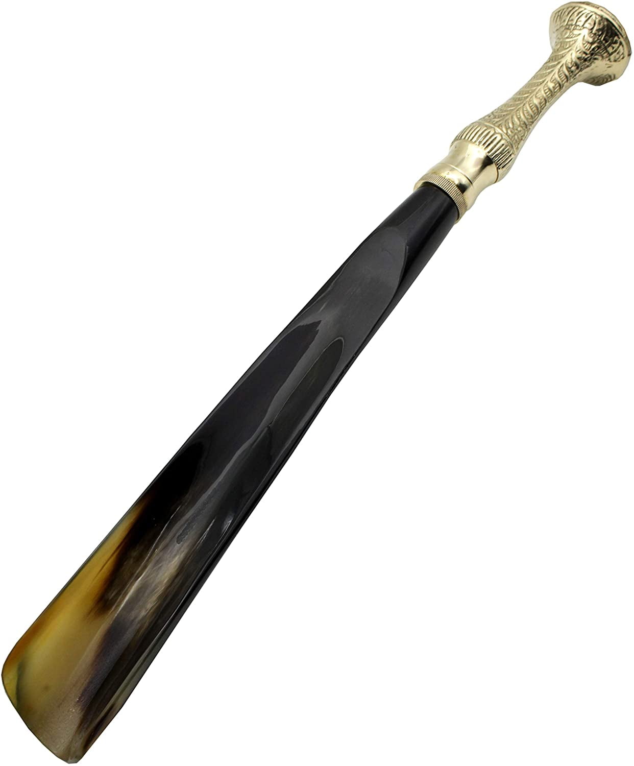 5MOONSUN5's Shoe Horn Made with Real Horn Handmade. Easy Grip Long