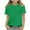Green, variant on Girl's T-shirts 2025, Relaxed Fit Summer Crewneck Casual Short Sleeve Tops Yellow Size 12-13T