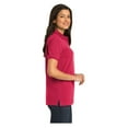 thumbnail image 3 of Port Authority Women's Heavyweight Cotton Pique Classic Fit Polo Shirt Red 2X-Large, 3 of 4