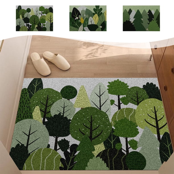 Felpudo de puerta de entrada | Alfombra de baño de poliéster absorbente antideslizante | Peluche suave y grueso | Alfombra interior Easy Care | Multicolor | 31,5 x 19,7 pulgadas | Hogar Aseo Cocina