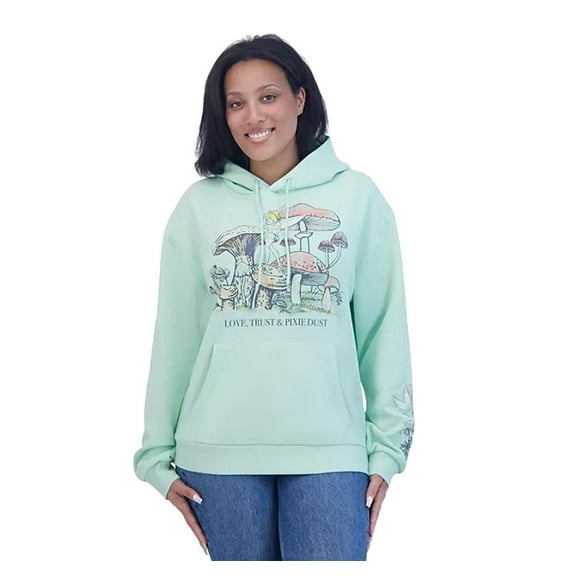 Disney Women's Tinkerbell Hoodie in Light Green Size XS