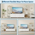 thumbnail image 5 of TV Stand for Up to 75-Inch TVs, 6-Drawer Entertainment Center with Storage Shelves, Media Console Table for Living Room，White, 5 of 7