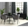 thumbnail image 2 of Unique Furniture Contemporary 47" Round Dining Table with Black Oak, 2 of 5