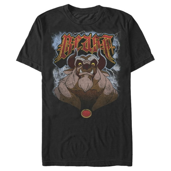 Men's Beauty and the Beast Distressed Metal Beast  Graphic T-Shirt