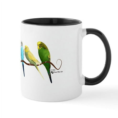

CafePress - Parakeets & Cockatiels Mugs - 11 oz Ceramic Mug - Novelty Coffee Tea Cup