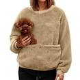 thumbnail image 4 of TGPMGRZ Cat Hoodie with Pouch Pet Carrier Kangaroo Pocket Dog Sweatshirt Unisex Oversized Fit, 4 of 6