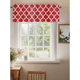 thumbnail image 2 of Valances for Windows Red Rod Pocket Cafe Window Treatments Valance Curtains for Kitchen Bathroom Laundry Basement Windows 42"x12", 2 of 9