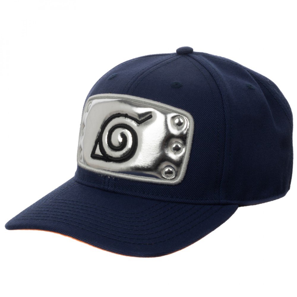 Naruto Leaf Village Forehead Protector PreCurved Bill Snapback Hat