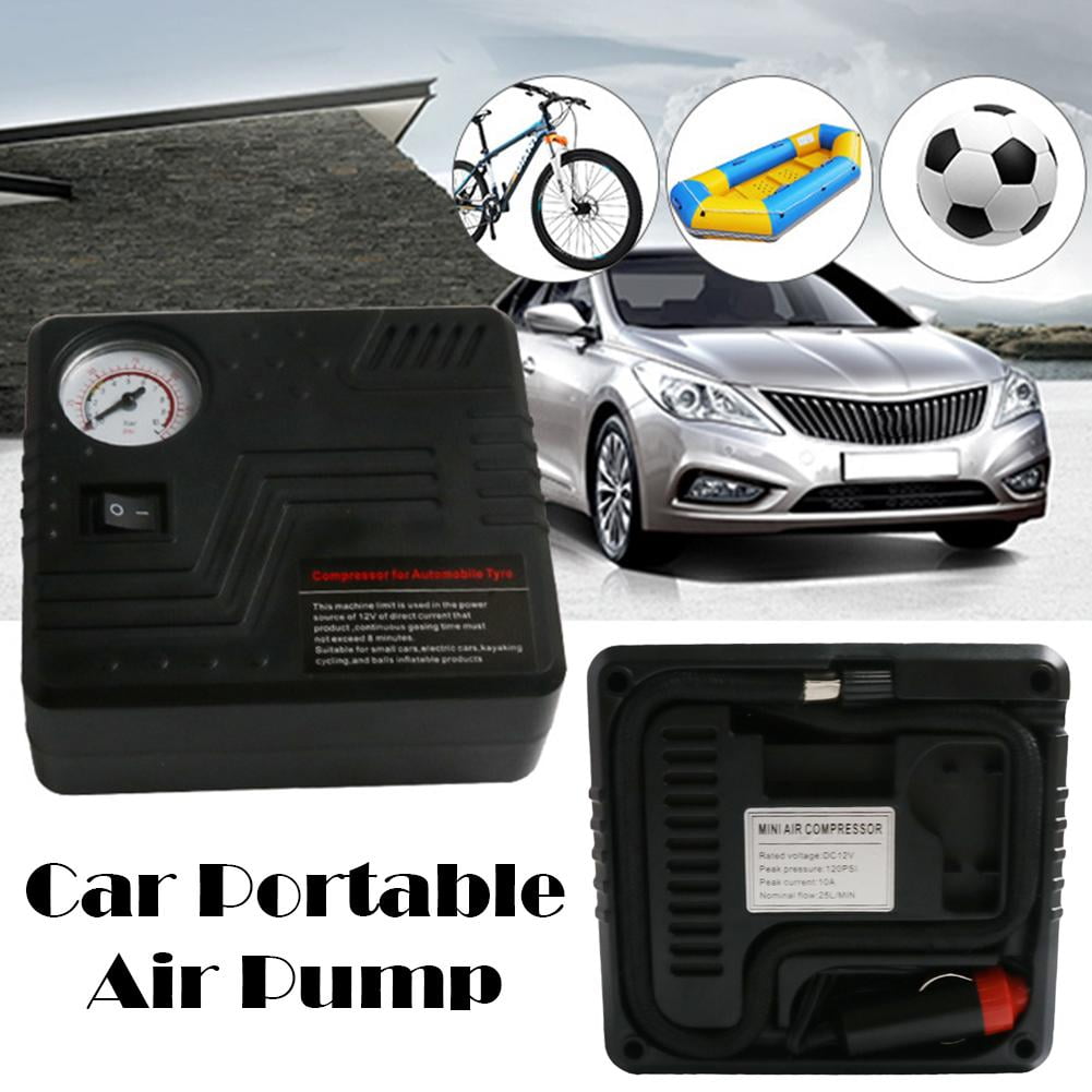 cigarette lighter tire pump walmart Car Emergency Auto Pump 12V Tire Inflator Tool Pressure Gauge Lighter  Cigarette Connector Compact