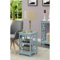 thumbnail image 1 of Convenience Concepts Table d'Appoint Town Square avec Étagères en Bois Bleu Mer, 1 of 7