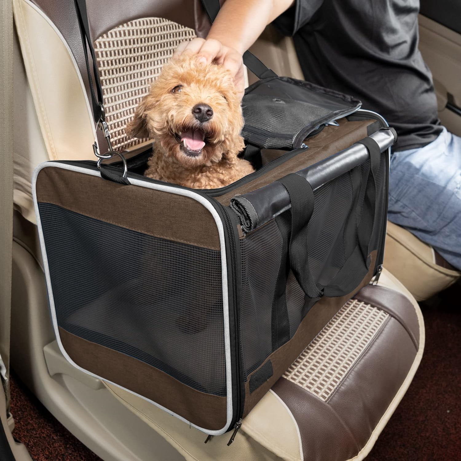 Pet Carrier for Large and Medium Cats, Soft-Sided Pet Carrier for Big Medium Cats and Puppy Dog Carriers Cat Carriers, Pet Privacy Protection Travel Carrier