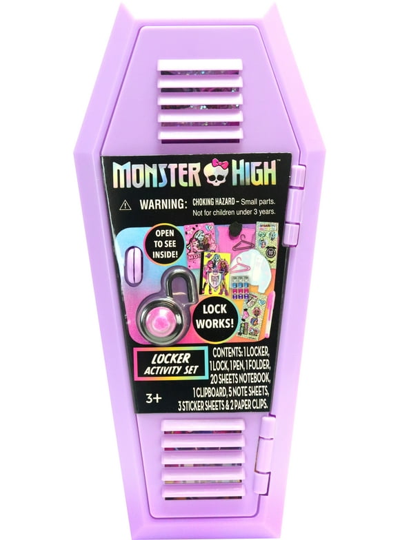 Monster High Locker Activity Set, Arts and Craft Kit, for Female Child Ages 3+,