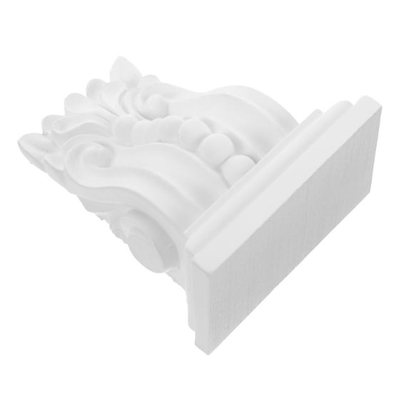 LABSERRON 1Pack White Pu Roman Column Corner For Ceiling and Wall Decoration 11.8x4.5x2.7in