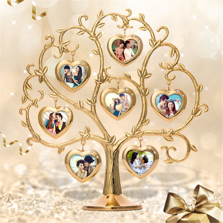 PatungKu Family Tree Picture Frame Display with 7 Hanging Picture
