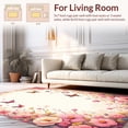thumbnail image 2 of ODIKA 3'x5' Machine Washable Non-Slip Area Rug, Meadow Motif with Blossoming Accents and Whimsical Dotted Details High Traffic Rug, Pink, 276005, 2 of 7