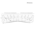 thumbnail image 7 of Ellesophas 7-Seat PU Leather Reclining Sectional Sofa Set with Footrest, Wide Padded Armrests, Removable Backrest, Perfect for Living Room & Home Theater, Gray, 7 of 7